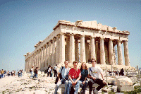 Russell, Jeff, Kathey, and Michael at the Parthenon, Athens