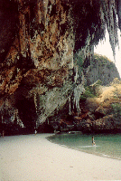 Stalactites, Phra Nang beach, Thailand